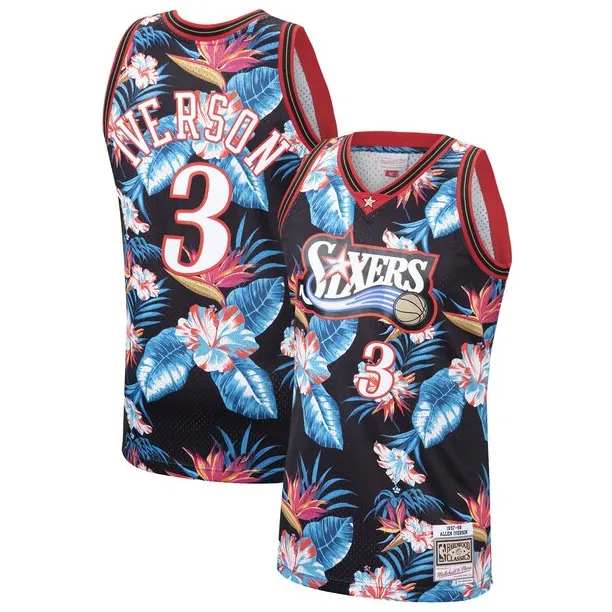Allen Iverson Philadelphia 76ers - Mitchell & Ness Floral Pack