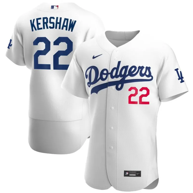 Clayton Kershaw Los Angeles Dodgers - White