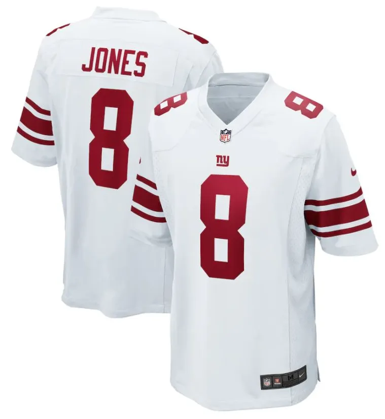 Daniel Jones New York Giants - White