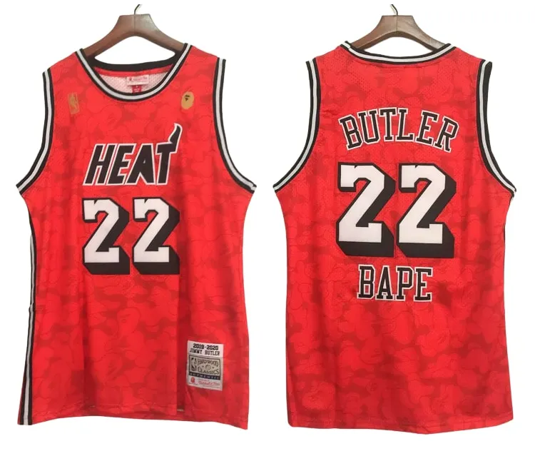 Jimmy Butler Miami Heat X Bape Red - 2023
