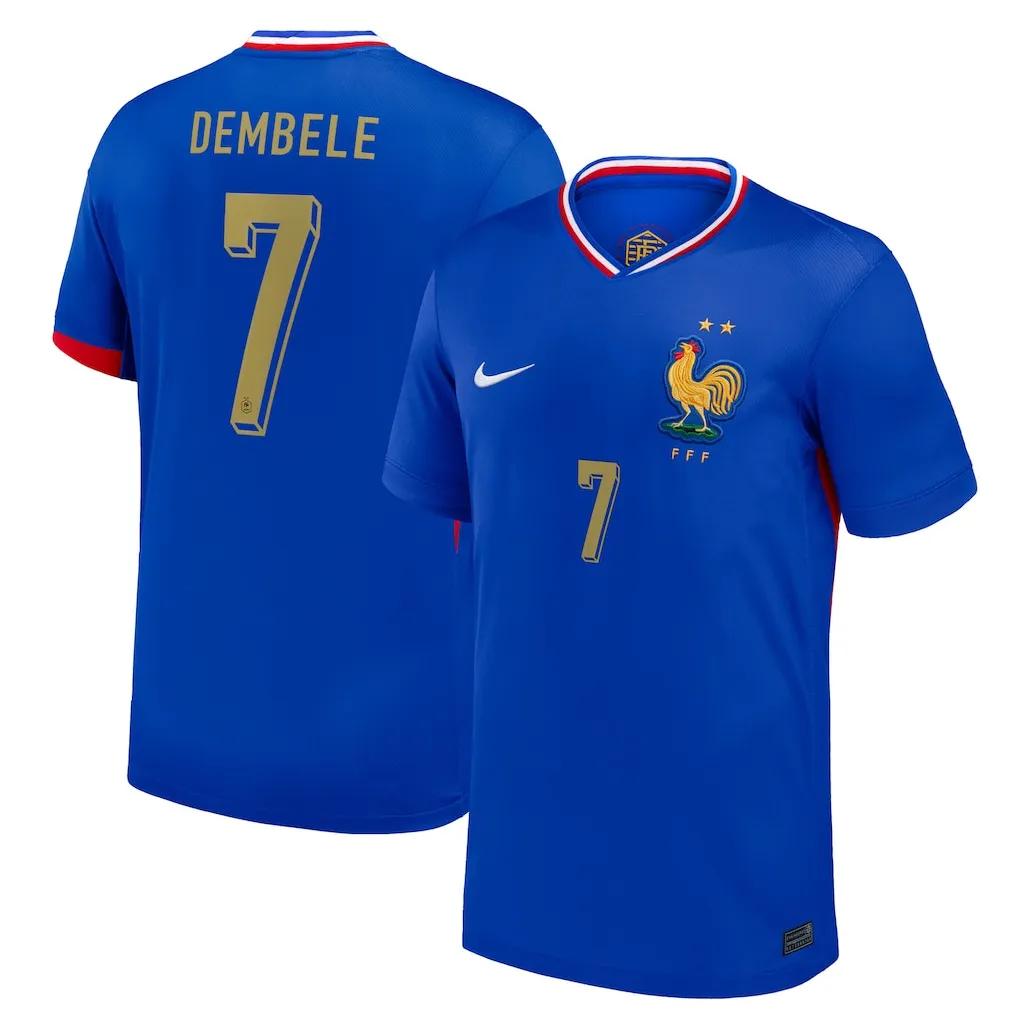 Maillot France Domicile 2024 - Dembélé Flocage Or