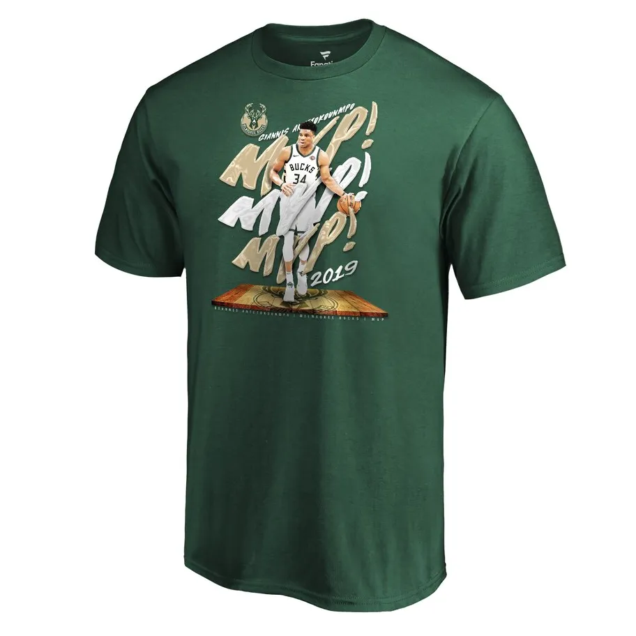 Milwaukee Bucks T-shirt - Giannis Antetokounmpo Mvp 2019