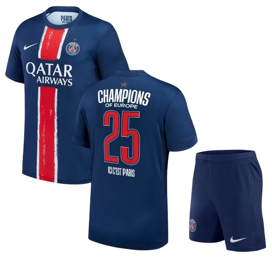 Psg Champions 2025 Junior Kit - Champions Of Europe