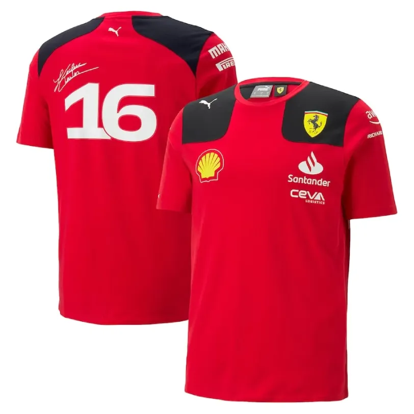 T-shirt Équipe Scuderia Ferrari 2023 - Charles Leclerc