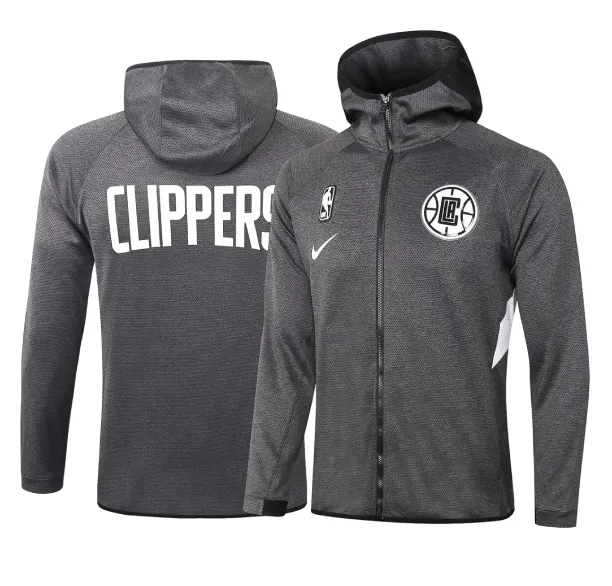 Veste Zippé à Capuche La Clippers - Black