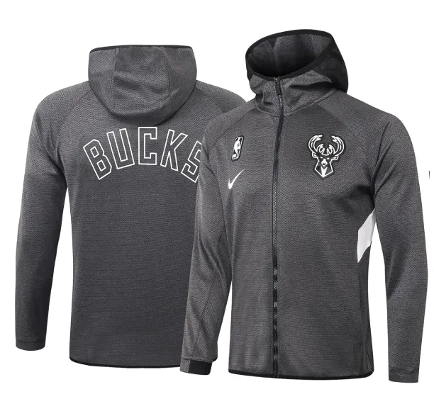 Veste Zippé à Capuche Milwaukee Bucks - Black