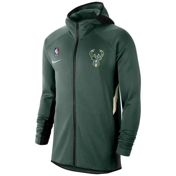 Veste Zippé à Capuche Milwaukee Bucks - Green