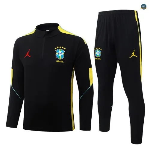 Survetement foot Brésil 2026/27 Noir/Jaune