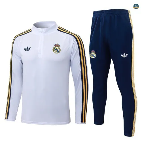 Survetement foot Real Madrid 2026/27 Blanc/Jaune