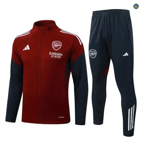 Veste Survetement Enfant foot Arsenal 2026/27 Rouge/Blanc