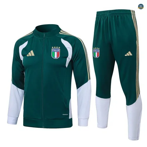 Veste Survetement Enfant foot Italie 2026/27 vert noirâtre