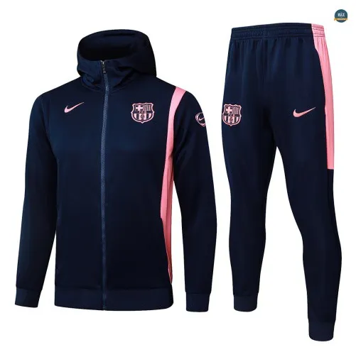 Veste Survetement foot à capuche Barcelone 2026/27 Bleu Marine/R