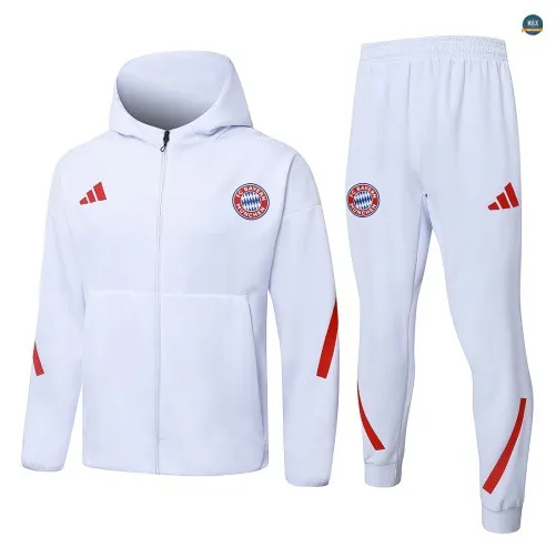 Veste Survetement foot à capuche Bayern Munich 2026/27 Blanc