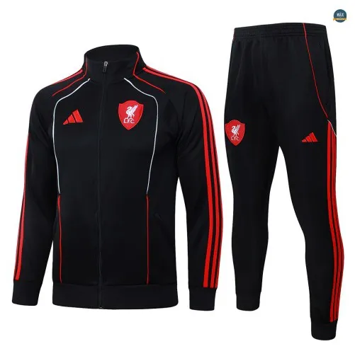 Veste Survetement foot Liverpool 2026/27 Noir Retro