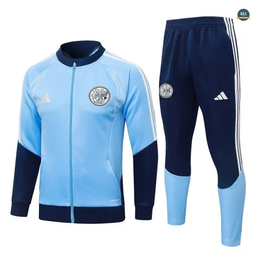 Acheter Veste Survetement Foot AFC Ajax 2026/27 Bleu Clair