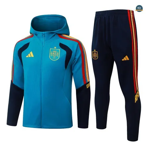 Acheter Veste Survetement Foot Espagne à capuche 2026/27 Bleu