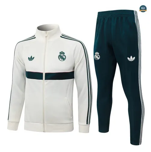 Acheter Veste Survetement Foot Real Madrid 2026/27 blanc cassé/