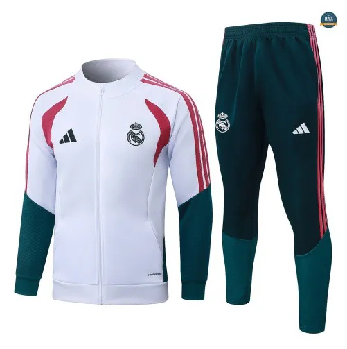Veste Survetement Enfant Foot Real Madrid 2026/27 Blanc/R