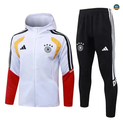Veste Survetement Foot Allemagne à capuche 2026/27 Blan