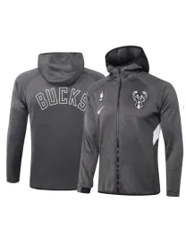 Veste Zippé à Capuche Milwaukee Bucks - Black