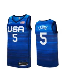 Zach Lavine Usa 2021 Jeux Olympiques - Blue