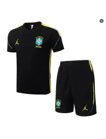 Maillot Training Foot Brésil + Shorts 2026/27 Noir/Jaune