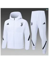 Veste Survetement foot à capuche Juventus 2026/27 Blanc