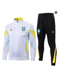 Marque Veste Survetement Enfant Foot Brésil 2026/27 Blanc
