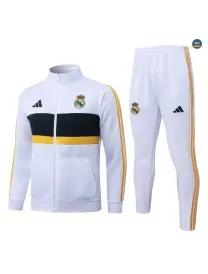Marque Veste Survetement Foot Real Madrid 2026/27 Blanc/Vert/Jau