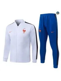 Soldes Veste Survetement Enfant Foot France 2026/27 Blanc