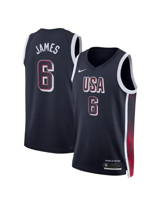 Lebron James Usa Olympics 2024 - Navy