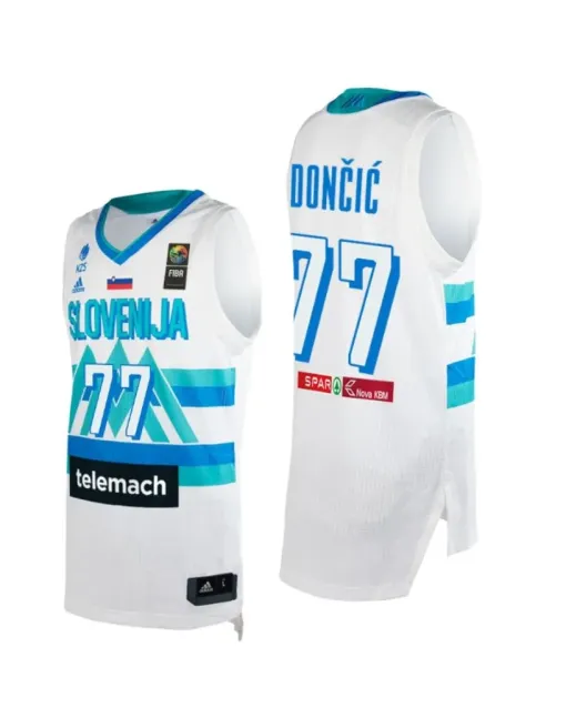 Luka Doncic Slovénie 2021 Jeux Olympiques - White