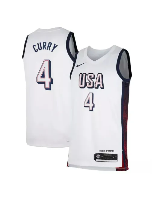 Stephen Curry Usa Olympics 2024 - White