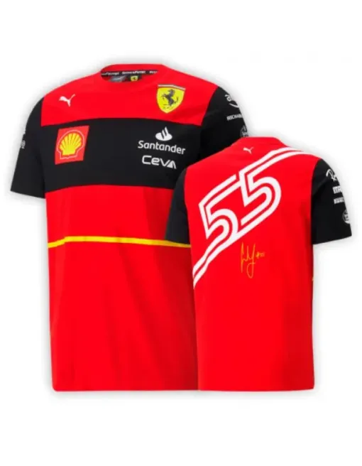 T-shirt Équipe Scuderia Ferrari 2022 - Carlos Sainz