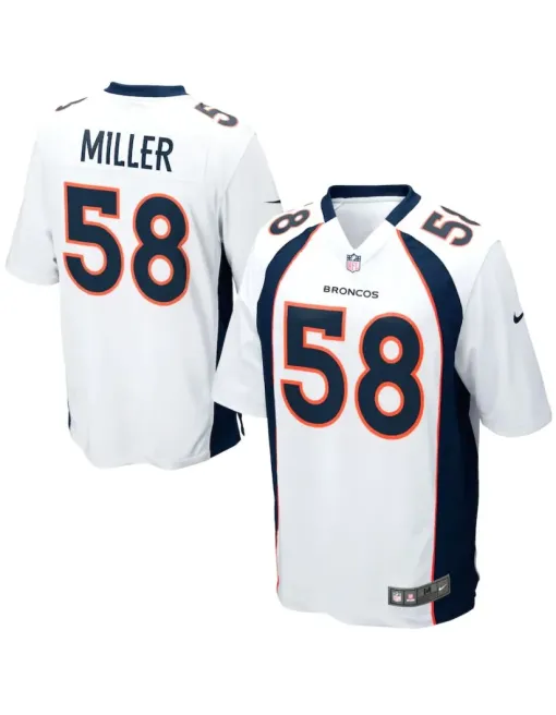 Van Miller Denver Broncos - White