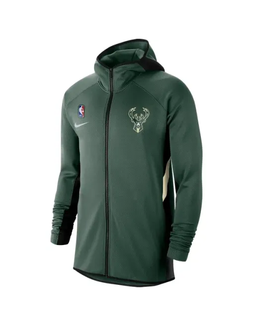 Veste Zippé à Capuche Milwaukee Bucks - Green