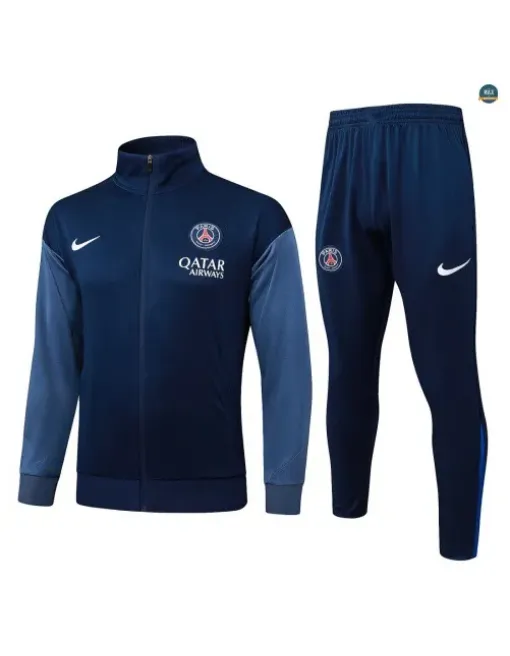 Veste Survetement Enfant foot PSG 2026/27 Bleu Marine/Gris