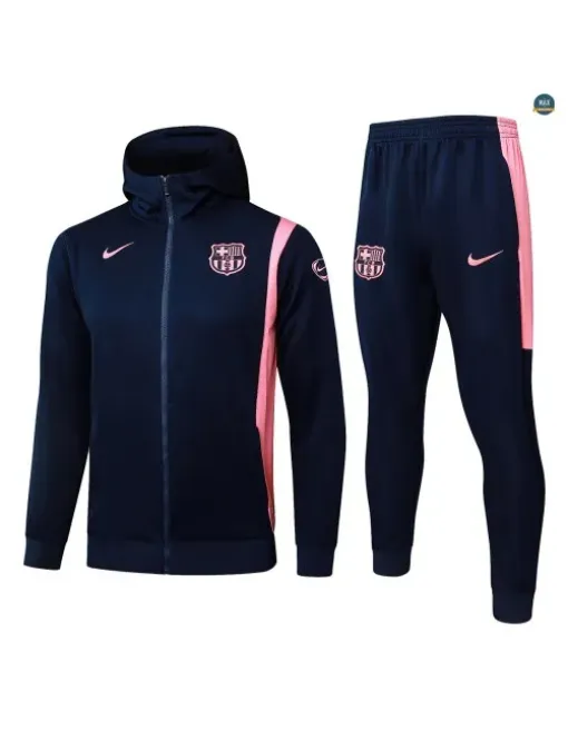 Veste Survetement foot à capuche Barcelone 2026/27 Bleu Marine/R