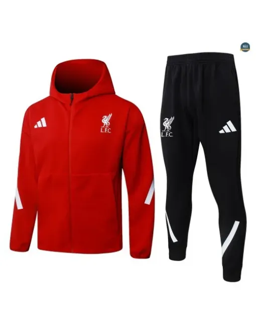 Veste Survetement foot à capuche Liverpool 2026/27 Rouge