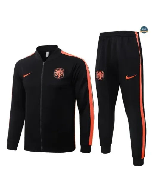 Acheter Veste Survetement Foot Pays-Bas 2026/27 Noir