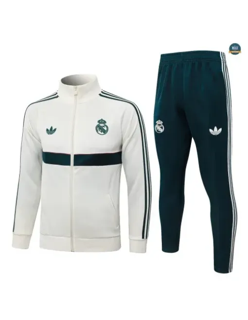Acheter Veste Survetement Foot Real Madrid 2026/27 blanc cassé/