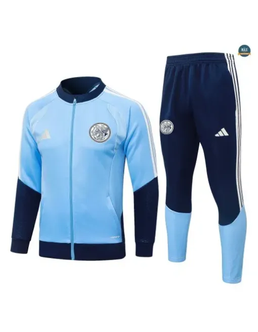 Achetez Veste Survetement Enfant Foot Ajax 2026/27 Bleu Clair