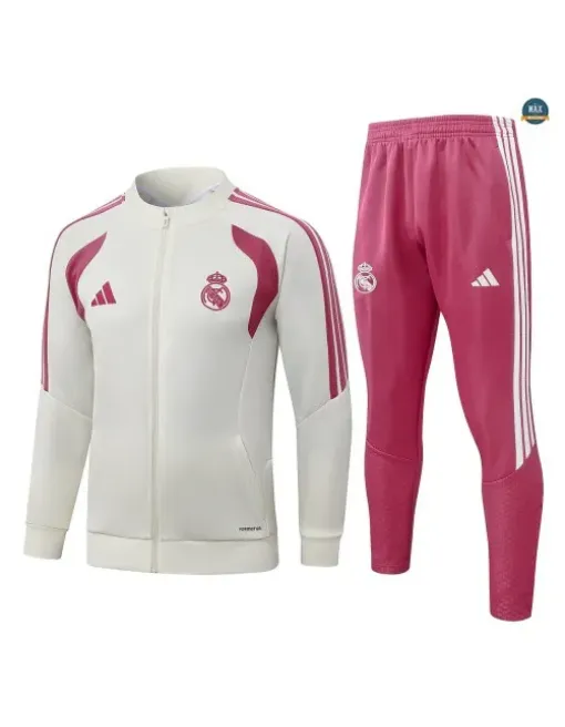 Achetez Veste Survetement Foot Real Madrid 2026/27 blanc cassé