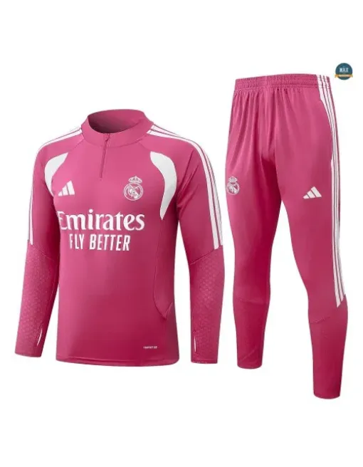 Soldes Survetement Foot Real Madrid 2026/27 Rose
