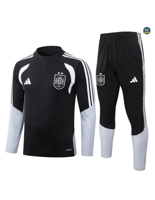 Survetement Enfant Foot Espagne 2026/27 Noir 2 étoiles