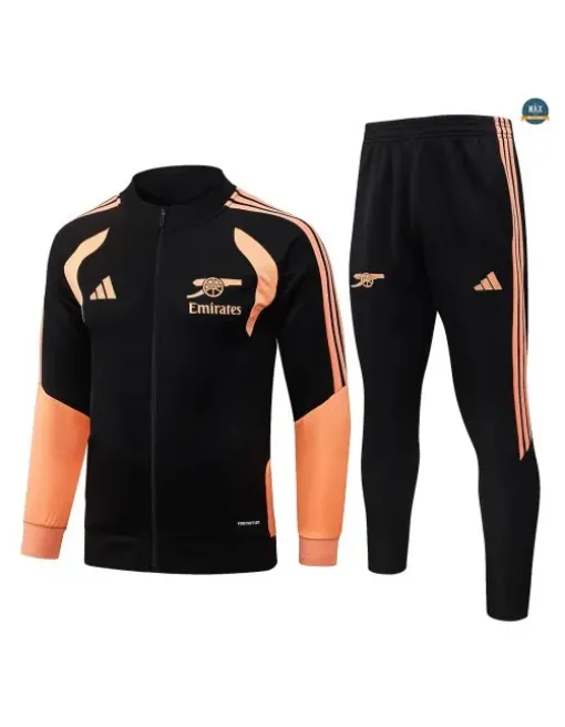 Veste Survetement Enfant Foot Arsenal 2026/27 Noir/Orange