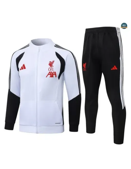 Veste Survetement Enfant Foot Liverpool 2026/27 Blanc